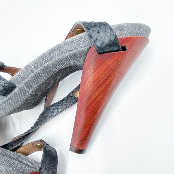 UGG Platform Gray Open Toe‎ Heels 8.5 - Picture 9 of 10